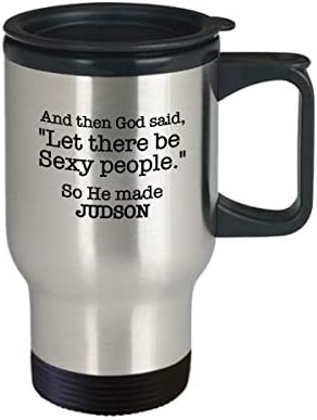 Judудсон патување чаша бог ги направи секси луѓе смешни обичај персонализирано име идеи за подароци кафе не'рѓосувачки челик