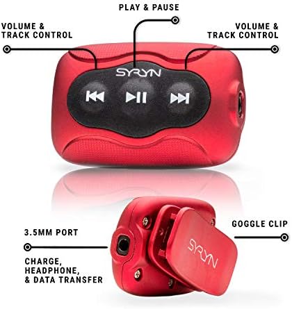 Водоотпорен 8 GB Syryn Swimbuds Flip пакет за пливање со музика | Влечете и испуштете MP3, AAC, M4A, FLAC користејќи компјутер или Mac