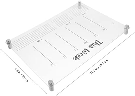 Стобак акрилна магнетна табла за бришење на акрилик за фрижидер за да се направи листа на табла за еднократно неделно планер меморандум за