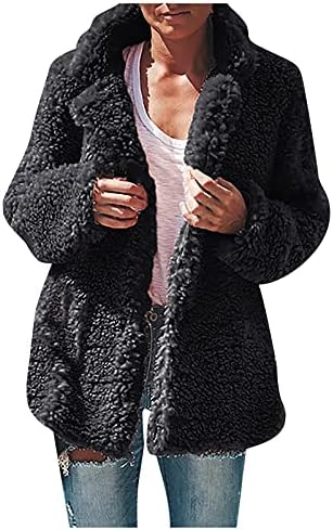 Uofoco предупредувајќи џебни палта женски пролет убава јакна со долг ракав, домашна облека, задебела цврста преголема лабава лабава