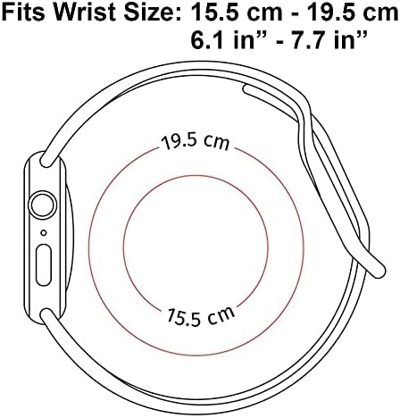 Ikiki-Tech Компатибилен со Apple Watch Band 38mm 40mm 41mm замена Силиконска мека спортска нараквица за iWatch Series 8 7 6 5 4 3 2 1 Ultra SE