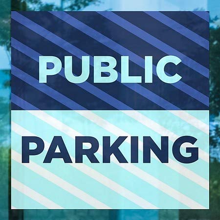 CGSignLab | Јавен паркинг -Стрип сино Влечење на прозорецот | 24 x24