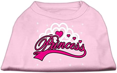 Производи за миленичиња Мираж 10-инчи Јас сум принцеза Екран за печатење кошули за домашни миленици, мали, розови