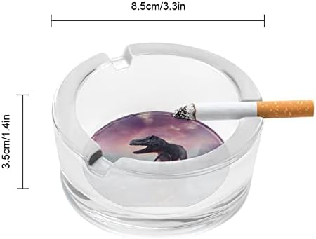 Вулканска магма диносаурусна стакло од пепел за цигари класичен круг чисти кристални пепелници