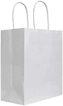 Хартиени Кеси 10 ПАРЧИЊА 8, 3х5, 9х3 инчи Бела Торба За Завиткување Подароци Со Мала Големина Купување Малопродажба Свадба Бизнис Закуска
