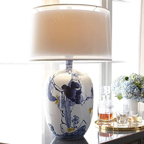 Lyе нови кинески сини рачно насликани керамички ламби за керамичка маса ретро модел соба дневна соба спална соба кревет декоративни ламби