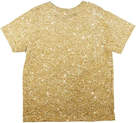 Faux златен сјај низ целата маица за мали деца