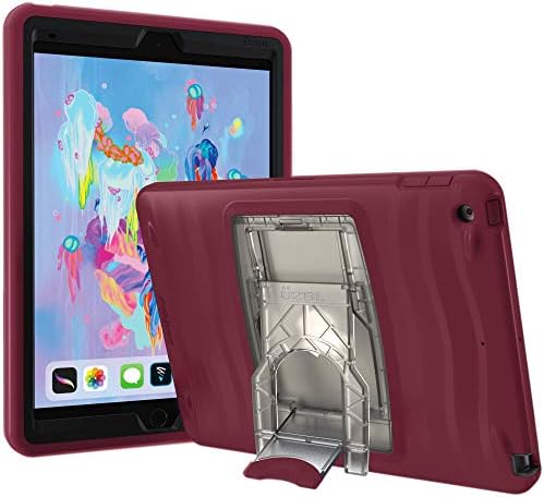 Uzbl Shockwave v2 Case for ipad 10.2 2021 9 -ти генерал, 2020 8 -ми генерал, 2019 година 7 -ми генерал, тешки солиден случај со држач за