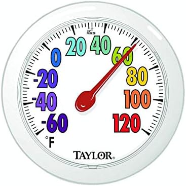 Тејлор 6 Фаренхајт -60 до 120 термометар на wallидови на отворено со заграда - 1 секој