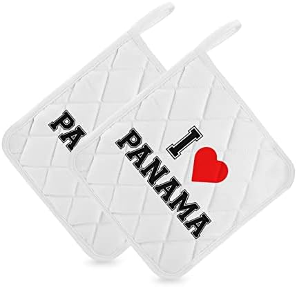 Јас ги сакам држачите за тенџере во Панама за кујнски отпорни на топлина, топли влошки за печење за печење за готвење