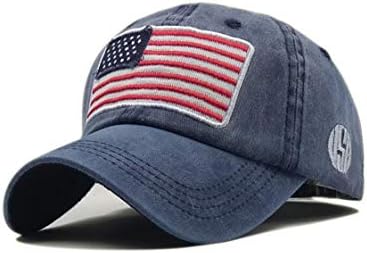 Ксибеитраде Американско Американско Знаме Бејзбол Капа Извезена Воена Армија Во Поло Стил Измиена Памучна Капа