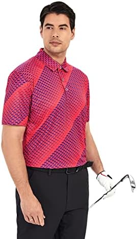Samerm Mens Golf Chilts Short Sneave Prinfer Prifce Performance Влага влага суво Половите кошули за мажи