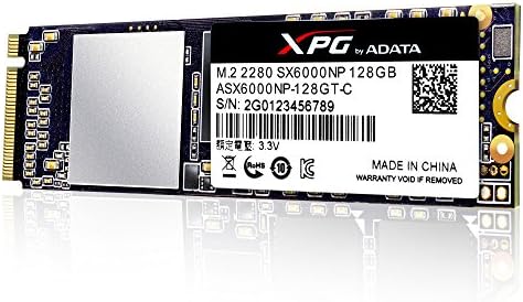 ADATA XPG SX6000 PCIE 128GB 3D NAND PCIE GEN3X4 M.2 2280 NVME 1.2 R/W до 1000/800MB/S SOLID STETION DRIVE
