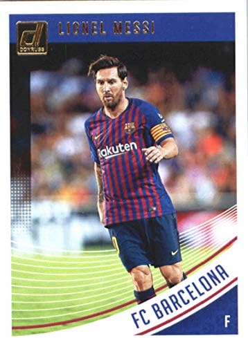2018-19 Panini Donruss Soccer 1 Лионел Меси ФК Барселона Официјална Панини 2018-2019 Трговска картичка Futbol