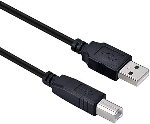USB B MIDI кабел USB 2.0 кабел компатибилен за Focusrite Scarlett Solo, Scarlett 2I2 USB аудио интерфејс, нула PT01 Scratch, Vangoa VGK6200,