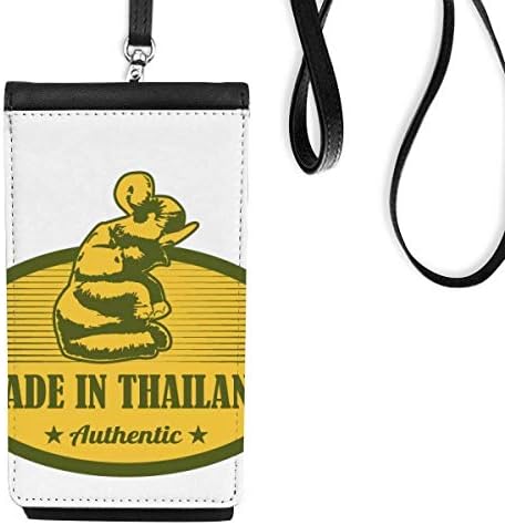 Тајландска култура направена во чантата за паричник во Тајланд, виси мобилна торбичка со црн џеб