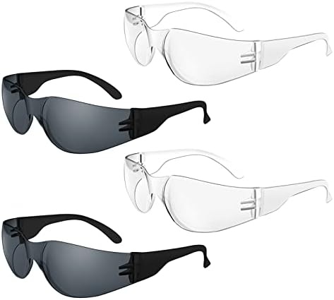 Wfeang јасни безбедносни очила, заштитни очила за мажи, очила за заштита на очите со јасни заштитни леќи за работа ， лабораторија, велосипедизам