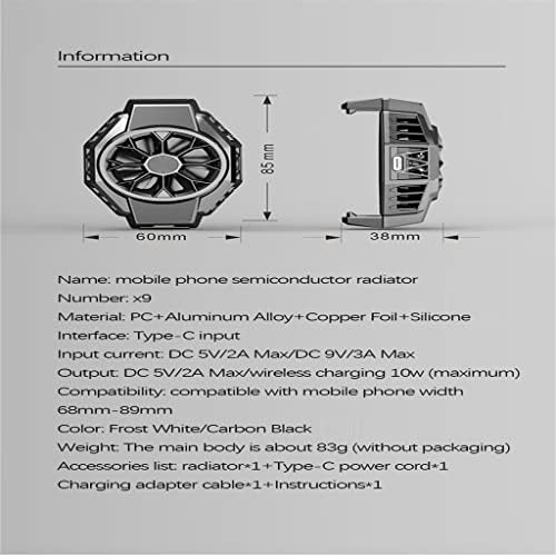 FZZDP Универзална игра за мобилни телефони за мобилни телефони ладил за ладење на фан Gamepad држач стојат радијатор мобилен телефон