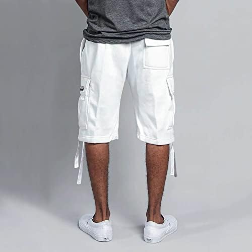 Saxigol 2023 Преголемите карго шорцеви за мажи лето Нови мулти -џебни комбинезори кои се лабави со лабава модни панталони