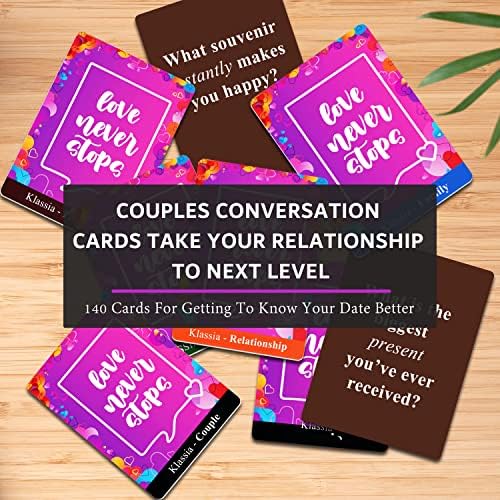 Прашања за картички за разговор во Klassia 140 за парови, игра на Денот на вinesубените и подароци за ангажмани за парови