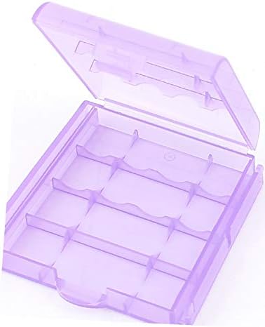 Х-DREE Пластична Пренослива Кутија За Складирање На Држачот За Куќиште Виолетова За Batt ААА Батерија(Scatola portaoggetti di plastica по чувар