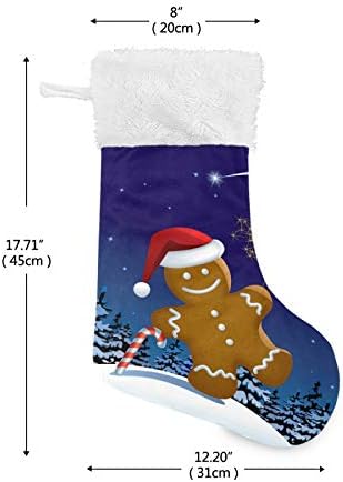 Алаза Божиќни чорапи од ѓумбир од ѓумбир со женџии со Класик Класик Персонализирани големи декорации за порибување за семејни празнични сезони
