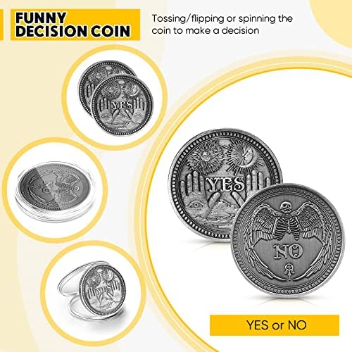 Sureio 20 компјутери Да Не предизвик носител на одлуки за монети среќни монети монети колекционерски медалјон сувенир дивинација флип