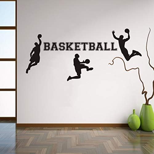 Уметнички тинејџери момчиња соба за декорирање на кошарка, спортски кошаркар Винил wallид, отстранлив детски соба wallидни мурали yo-29