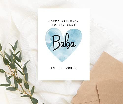 Moltdesigns Среќен роденден на најдобрата баба во светската картичка - картичка за роденден на Баба - картичка Баба - Подарок за Денот на