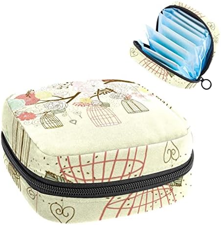 Период торба, санитарна торба за складирање на салфетка, држач за подлога за период, торбичка за шминка, цвет