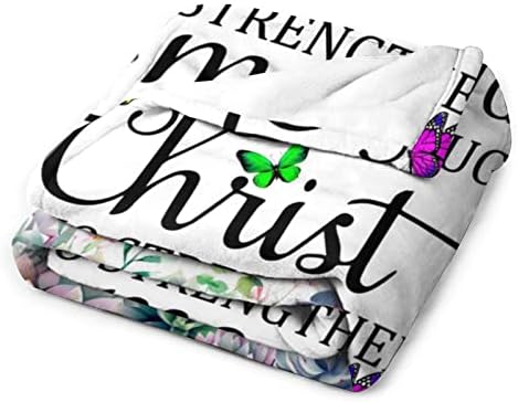 Христијански Подароци За Жени Инспиративно Религиозно Ќебе Библиски Стих Светото Писмо Молитва Фрли Ќебе Мека Фланелен Лекување Ќебе