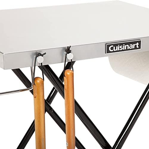 Cuisinart CPT-2110 Fold 'n Go Prep табела и штанд за скара, преносна станица за подготовка на храна за внатрешен двор, кампување