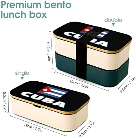 Кубанско Знаме Кутија За Ручек Бенто Отпорна На Истекување Контејнери За Храна Бенто Кутија со 2 Прегради За Канцелариски Работен Пикник