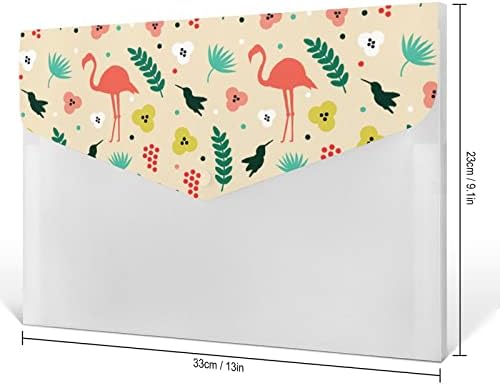 Фламинго Птица И Цвет Проширување На Папката Со Датотеки Џеб Слатки Отпечатоци Папки За Поднесување Што Може Да Се Прошират Хармоника