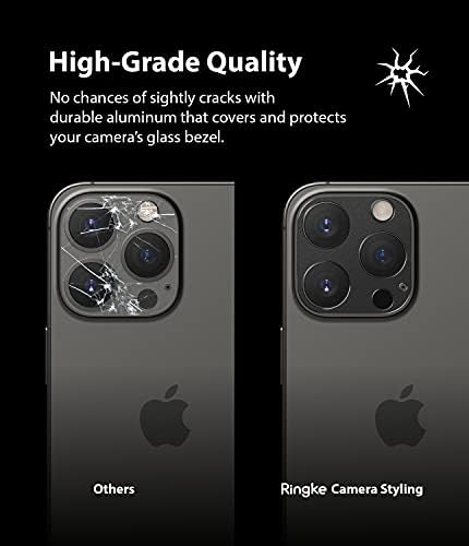Рингке Стајлинг На Камерата Компатибилен со iPhone 13 Pro max, iPhone 13 Pro Заштитник На Објективот на Фотоапаратот, Алуминиумска
