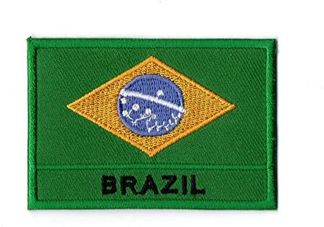 Прво нешто од бразилското знаме за лепенка на мало извезено за капа од кошула јакна облека ранец на фармерки со големина на