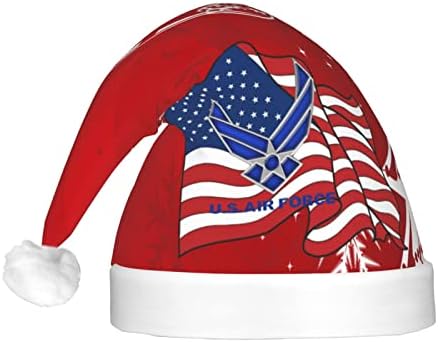 Американските Воздухопловни Сили Американското Знаме Смешни Возрасни Кадифен Дедо Мраз Шапка Осветли Божиќ Шапка за Жени &засилувач;
