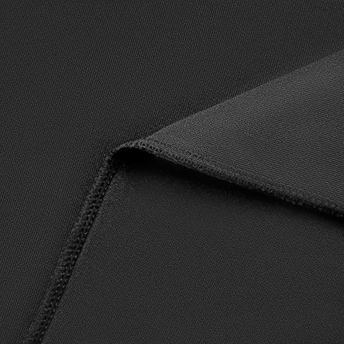 6пакувајте Црна Спандекс Облека За Маса за 6 Стапки Правоаголни Маси Без Брчки Истегнување Покривка На Масата За Забава Свадба Банкет