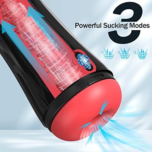 Автоматски машки мастурбатори Куп секс играчки за мажи со 3 моќни вшмукување и 10 моќни режими на вибрации