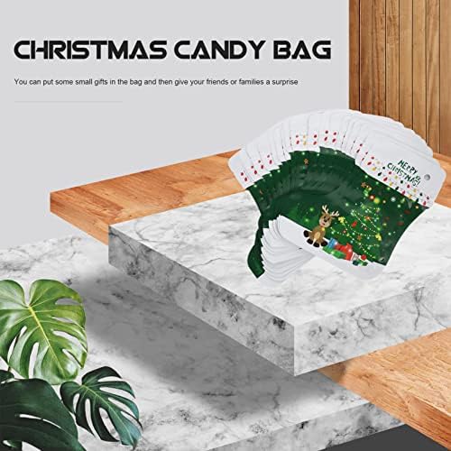 BESPORTBLE 20 парчиња Божиќни Чанти За Бонбони Традиционални Божиќни Чорапи Самозапечатувачки Кеси За Складирање Храна За Украси За