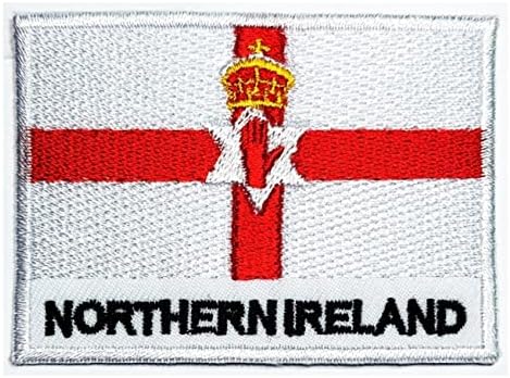 Кленплус 3 парчиња. 1. 7Х2, 6 ИНЧИ. Северна Ирска Знаме Лепенка Тактичко Воено Знаме Везени Закрпи Налепници За Знаме На Земјата Вез