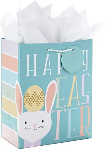 Халмарк 9 Среден велигденски торба за подароци со хартија за ткиво за деца, велигденски корпи, лов на јајца