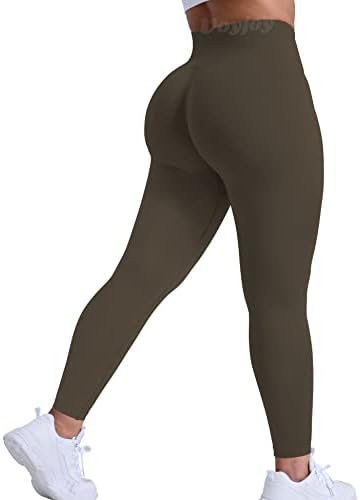 Heajoy женски хеланки измачувачки хеланки на задник, трчање тренингот јога пантолони за салата за засилување ги засилуваат хеланките