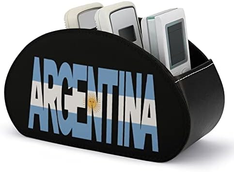 Држач за далечински управувач со знаме на Аргентина со 5 оддели ТВ далечински организатор за складирање на кутии за контролори