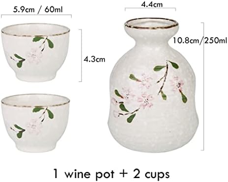 Yxbdn Вино сет јапонски ради постави керамички флагон вино со сад за пиење чаша сет