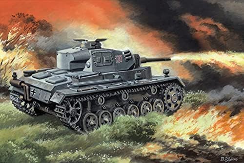 Umnodel UM 276 - 1/72 Panzer III Ausf M Пламен резервоарот модел пластичен комплет