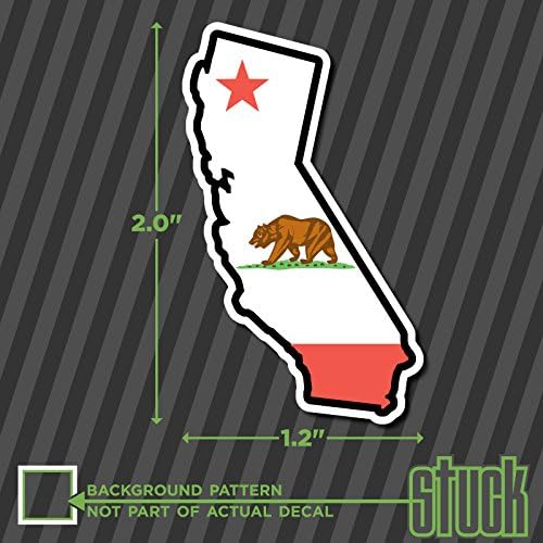 Мал Калифорнија Државниот Облик Знаме -2 - Винил Налепница Налепница Хард Шапка Шлем Телефон