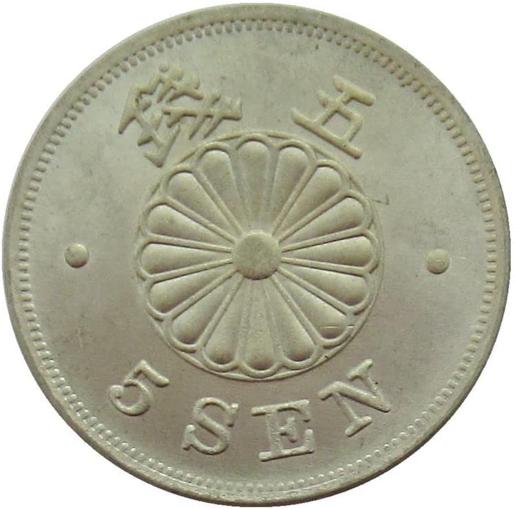 Јапонски 5-карат злато-позлатена бронзена реплика комеморативна монета на Меиџи 21