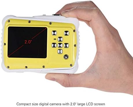 Lkyboa Водоотпорна мини детска камера со висока дефиниција 12MP HD 3 метри Подводен пливање дигитална камера камера 2,0 инчен LCD дисплеј
