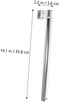 Doitool 4 парчиња стаклена врата влече шипка Телескопска шипка Повлечете шипка со двојно крај, влечење шипка додаток за влечење шипка сребрена